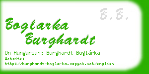 boglarka burghardt business card